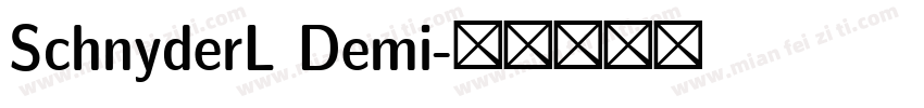 SchnyderL Demi字体转换